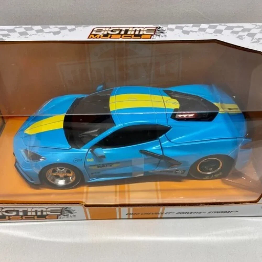 Jada 2022 Chevrolet C8 Corvette Stingray Drag Car 1/24 Light Blue Die-cast Model